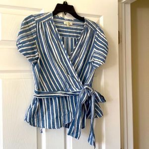 Wrap around summer blouse.